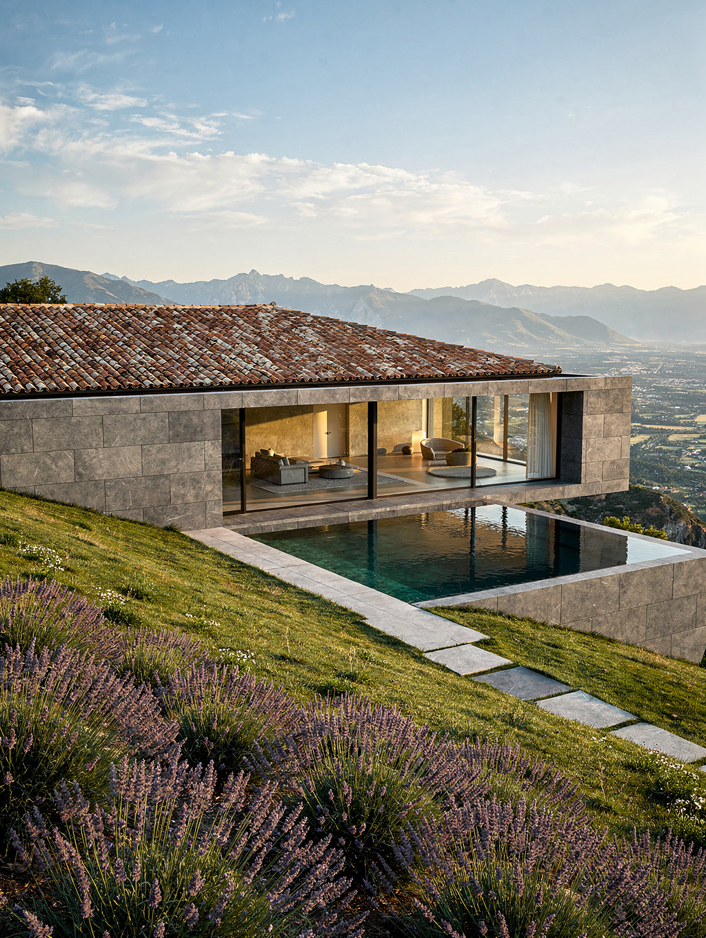 Contemporary Hillside Villa