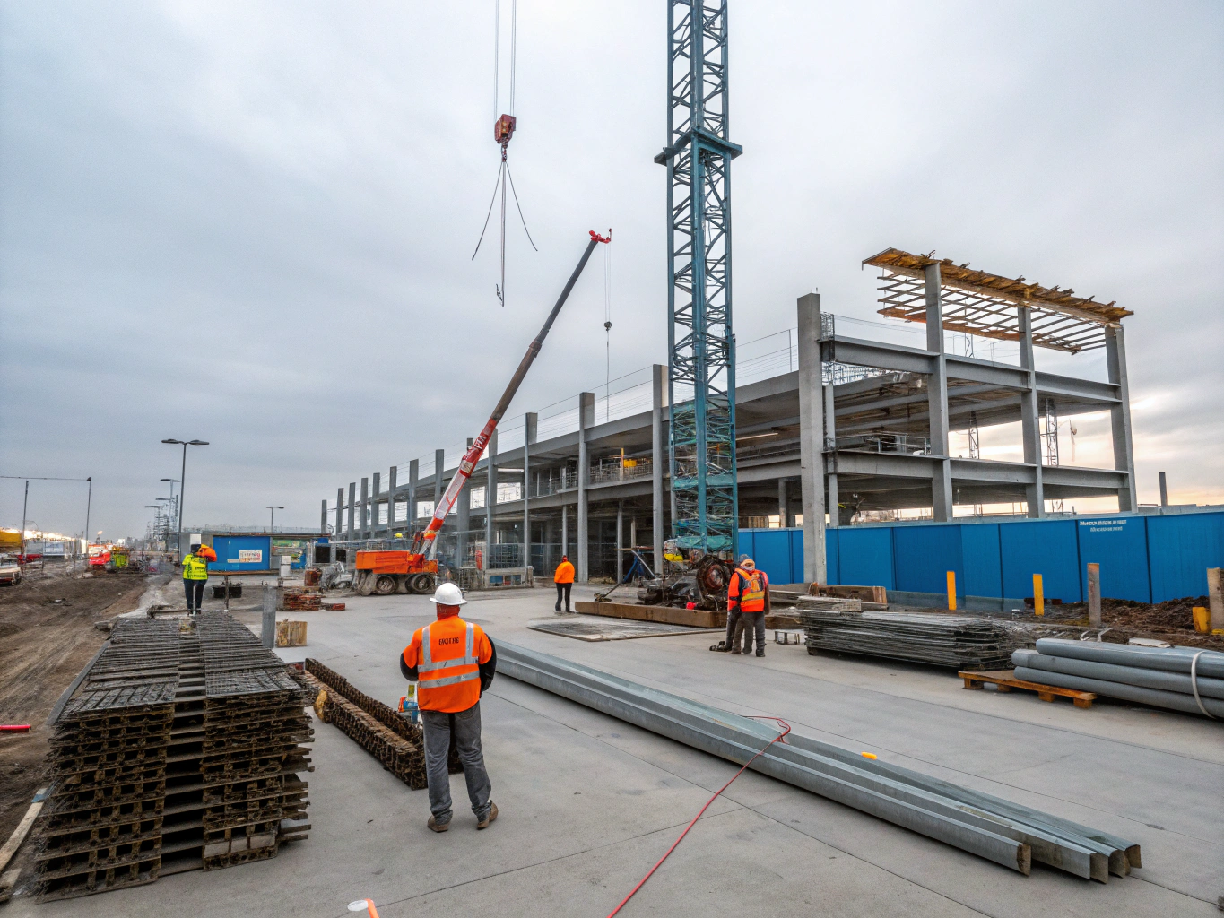 Modern industrial facility construction